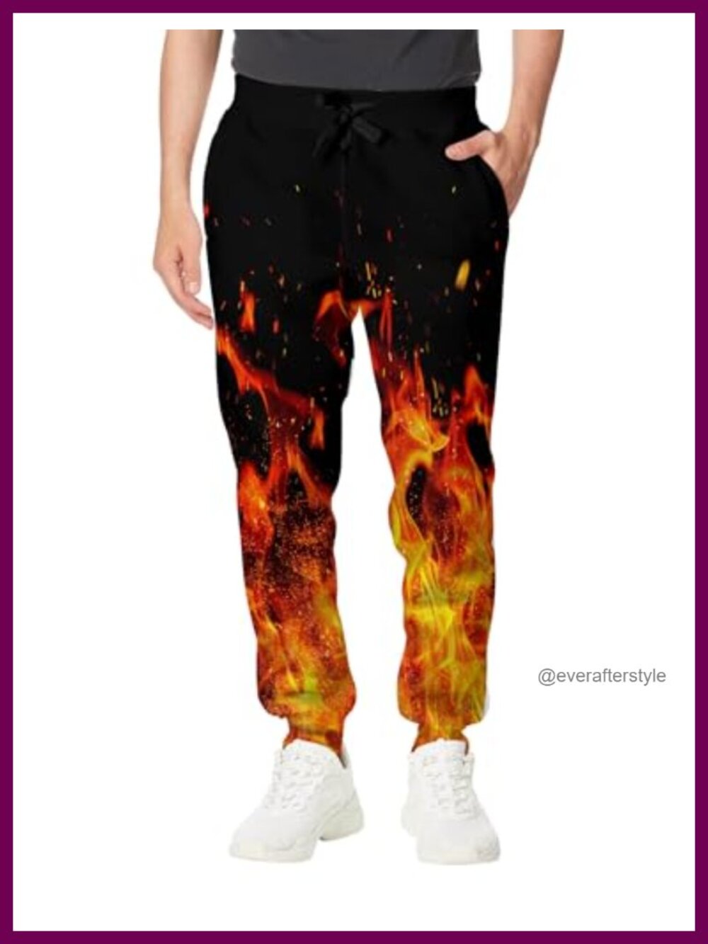 Goodstoworld Men's 3D Graphic Joggers Drawstring Sweatpants Moisture Wicking
